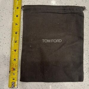 Tom Ford Brown Suede Drawstring Dust Bag Small Accessory Pouch 9x7.5